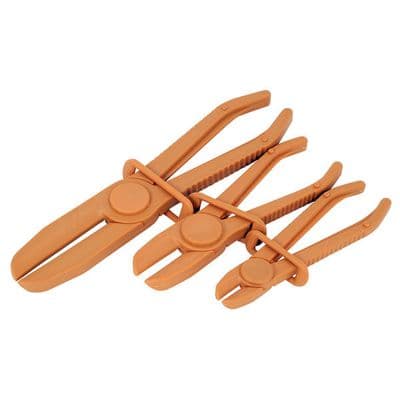 Hose Clamp Set 3pc Flexible Pliers Radiator Brake Fuel Pipe