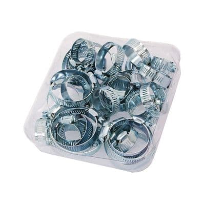 Hose Clip Set 25mm-70mm 34 Piece Assorted Hose Clamps