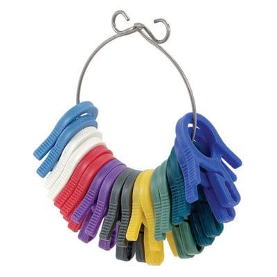 Identification Clips 9 Pairs Colour Coded for Hose & Cable
