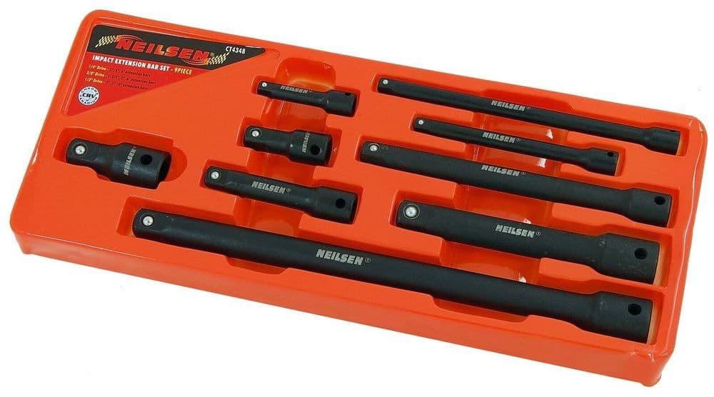 Impact Socket Extension Bar Set 1/4" 3/8" 1/2" Drive Length 50/250mm In