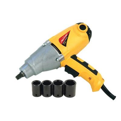 Impact Wrench 1/2in Drive 240V 450Nm Wheel Nut Gun 4 Sockets