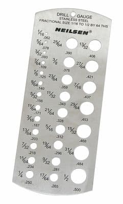 Imperial Hss Drill Bit Bolt Size Diameter Checker Measuring Tool Gauge Guide