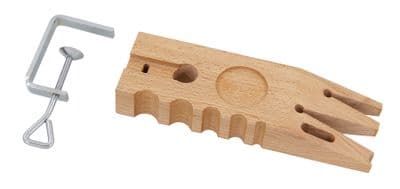 Jewelers Hardwood Bench Pin And Clamp Multi-Slotted And Domed Crafts Crafting