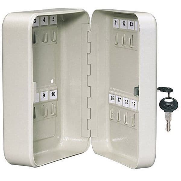 Key Cabinet Safe Case Box 20 Key Hooks Metal Storage Key Locking ...