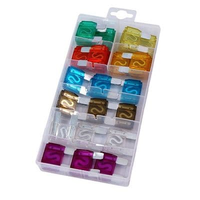 Large Blade Fuse Set 24pc 20-100A 30 x 35mm for Cars & Vans