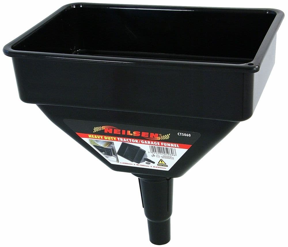 Large Plastic Rectangular Funnel With Filter 4 5L 280mm X 190mm