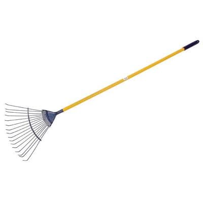 Lawn Rake Green Plastic Garden Leaf Rake with Handle