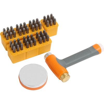 Letter & Number Stamp Punch Set 3mm Metal 65pc