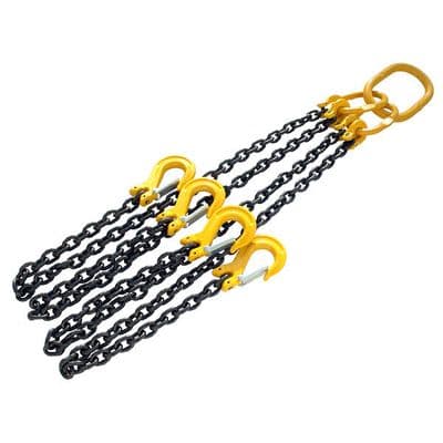 Lifting Chain Sling 2m 4 Leg 4 Ton Heavy Duty with Hooks
