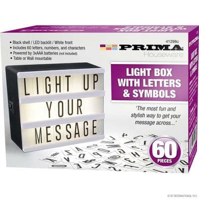 Light Box 60Pc Letters Numbers Symbols Decor 60Piece Cinematic Display Led Light