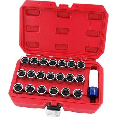 Locking Wheel Nut Remover Socket Set 21pc Master for Audi