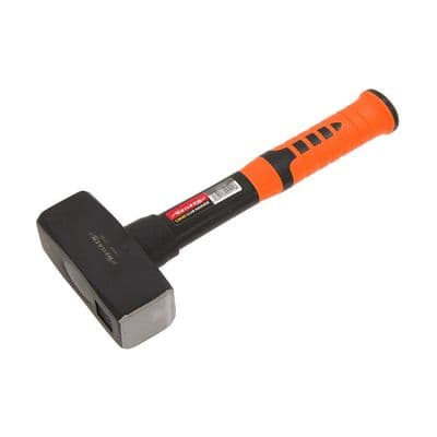 Lump Hammer 1.8kg Hardened Steel Face Fibreglass Handle