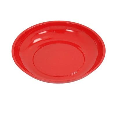 Magnetic Parts Tray 150mm 6in Round Red Workshop Dish
