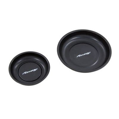 Magnetic Parts Tray 4in & 6in 2pc Rubber Backed Black Set