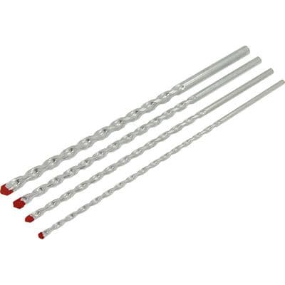 Masonry Drill Bit Set 4pc 300mm 6 8 10 12mm Long Reach