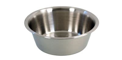 Medium Stainless Steel Pet, Dog Food & Water Bowl - 860Ml