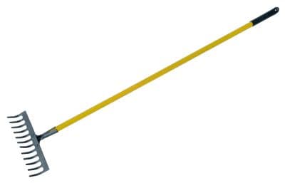 Metal Garden Lawn Leaf Rake 12 Tooth