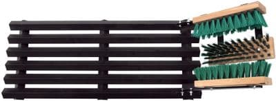 Metal Rack Mat Shoe & Boot Outdoor Door Scraper With Brush Cleaner