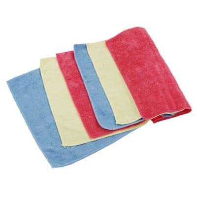Microfibre Cloths 40 x 30cm 6pc Mixed Colours