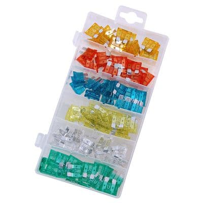Mini Blade Fuse Set 120pc Car Van Assorted 5A-30A
