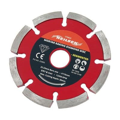 Mortar Raking Disc 115mm Diamond 6.4mm for Repointing