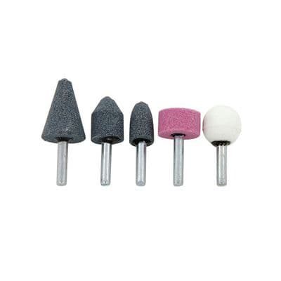 Mounted Stone Set 5pc Aluminium Oxide for Rotary Grinder