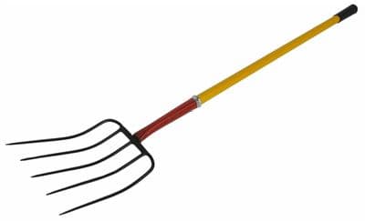 Muck Out Garden Fork Long Handle 5-Prong For Manure Hay Straw 1500mm