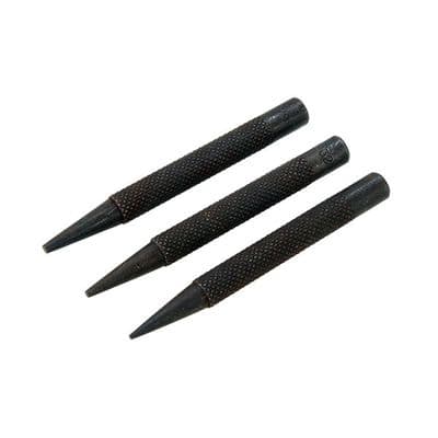 Nail Punch Set 3pc Steel Countersink 1/16in 3/32in 1/8in