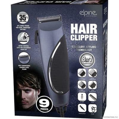 New Mens Hair Clipper 9Pc Electric Hair Portable Gift Set 8 In 1 Accessories