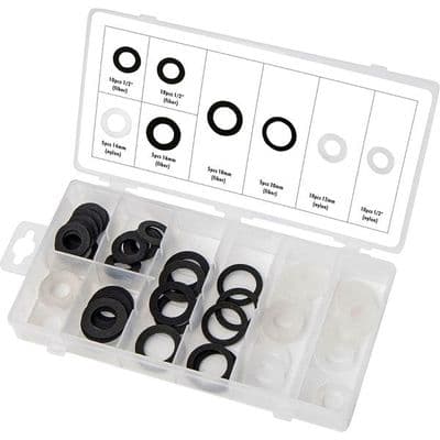 Oil Drain Plug Gasket Set 12-20mm & 1/2in 60pc Nylon Fibre
