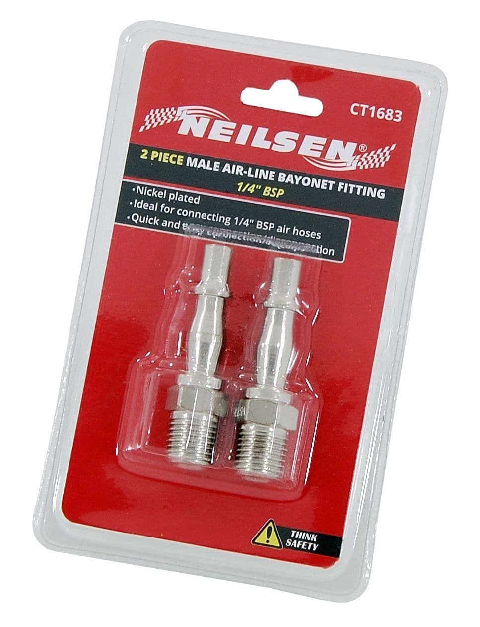 Pack Of 2 Male Airline Fitting Connector Set 1/4" Bsp