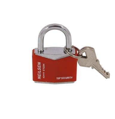 Padlock - Rhombic Chrome Plated 40mm Heavy Duty Padlock - Durable Iron Body