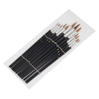 Paint Brush Set 12 Piece for Painting, Craft & Hobby