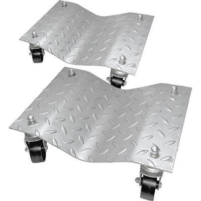 Pair Of Wheel Dollie Skates Trolley For Car & Van Positioning - 680Kg Per Dollie