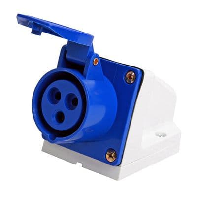 Panel Socket Outlet 16A 3 Pin 230V IP44 Industrial