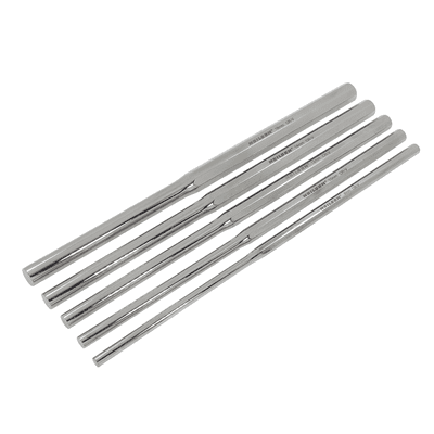 Pin Punch Set 350mm 5pc Extra Long Chrome Vanadium Polished