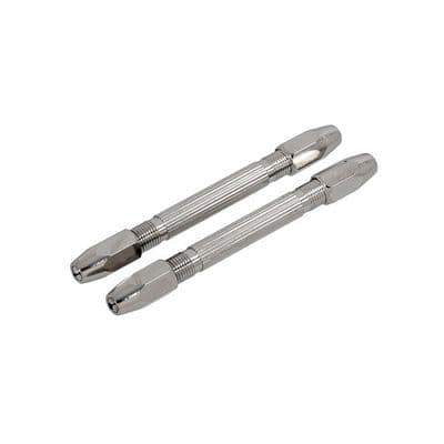 Pin Vice Set 2pc 90mm Brass Double End Precision Hand Vices