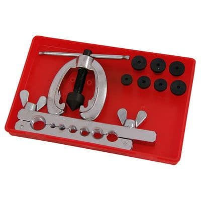 Pipe Flaring Tool Kit 10pc Metric Brake Pipe Compressor Yoke