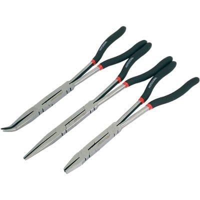 Pliers Set 3pc X-Type Extra Long Reach Flat/Long/Bent Nose