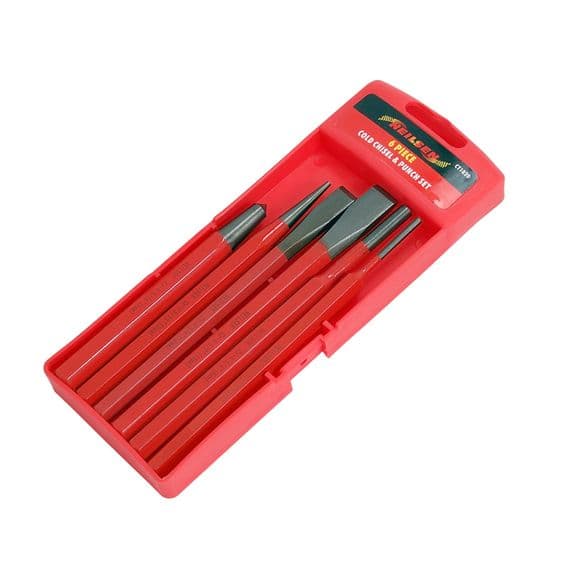 Punch & Chisel Set 6pc Pin & Taper Punches 10mm 12mm