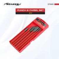 Punch & Chisel Set 6pc Pin & Taper Punches 10mm 12mm