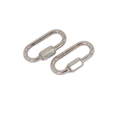 Quick Link 4mm Screw Lock Carabiner Chain Fastener 2pc