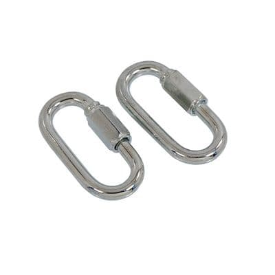 Quick Link 6mm Screw Lock Carabiner Chain Fastener 2pc