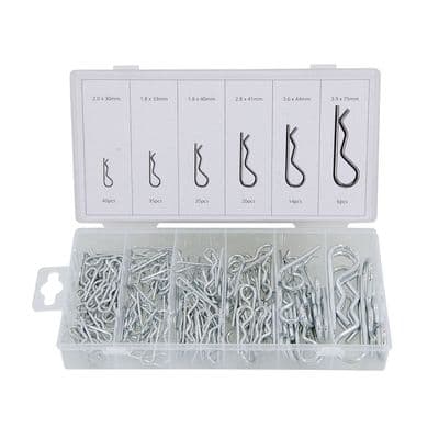 R Clip 150pc Assortment Kit Hair Pin Hitch Clips