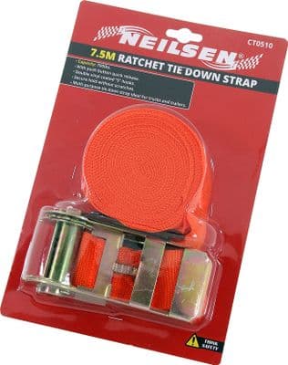 Ratchet Tie Down Strap 25mm X 7.5M /25Ft
