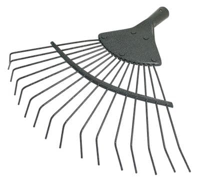 Replacement 16 Tooth Lawn Rake Head Garden Carbon Steel Grass Leaves Leaf Lawn