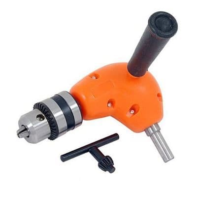 Right Angle Drill Attachment Chuck Key & Handle Adapter