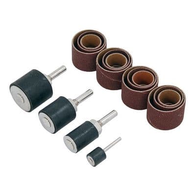 Rotary Sanding Set 13mm-32mm 20pc with 80/120 Grit Sleeves