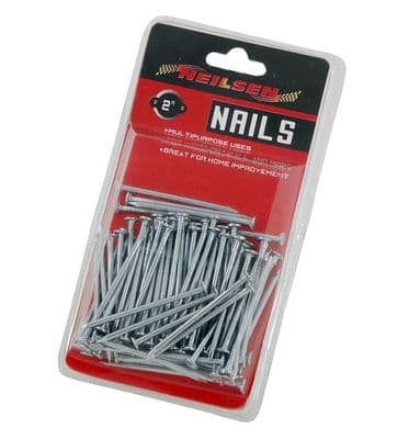Round Head Nails For Wood In Blister Pack 2" Inch
