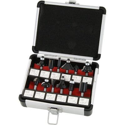 Router Bit Set 1/4in 12pc Woodworking Cutter Bits